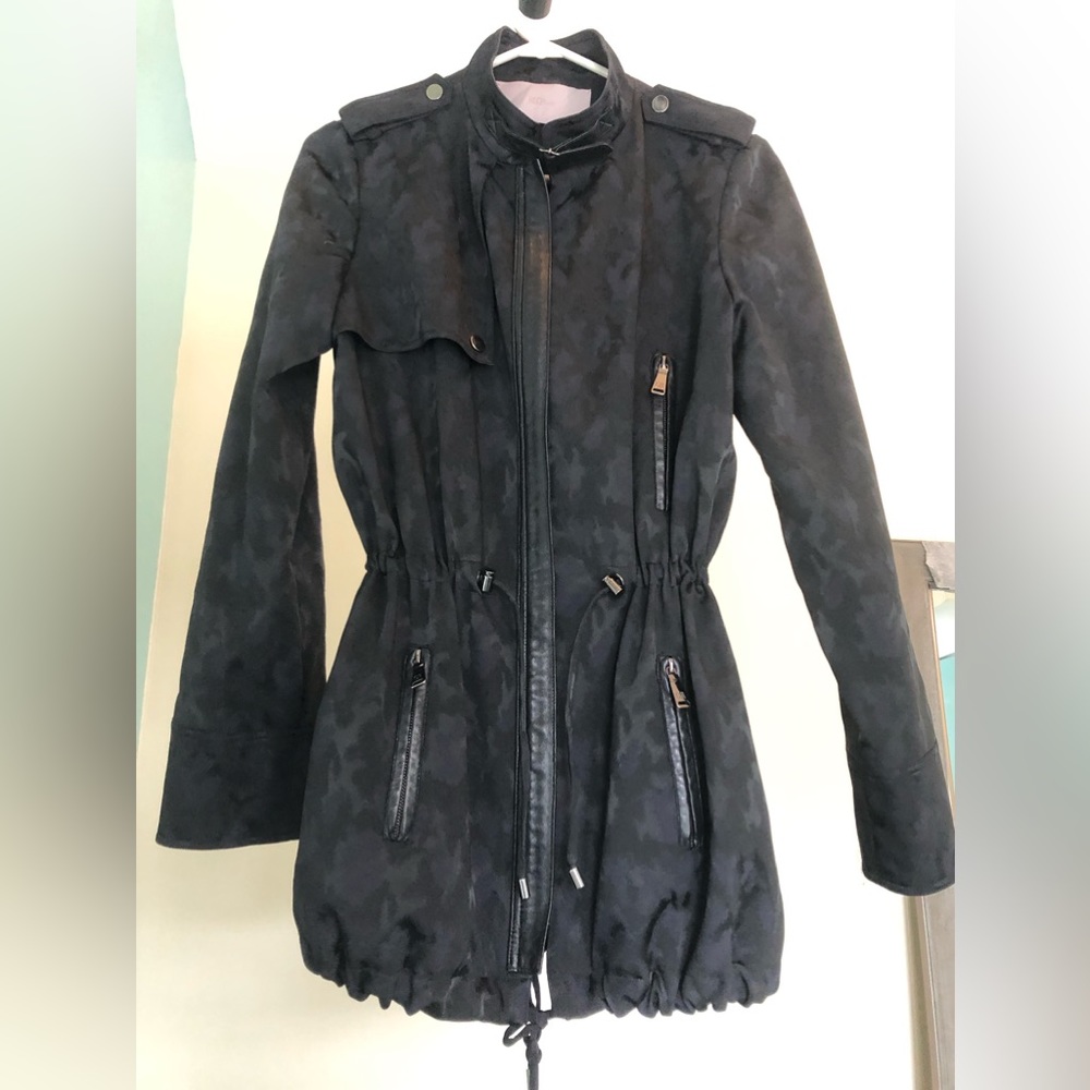 Georges Rech jacket black with leather trim Size 36 EU Paris vintage EUC